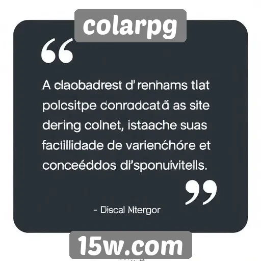 Colaboradores destacam benefícios do site colarpg